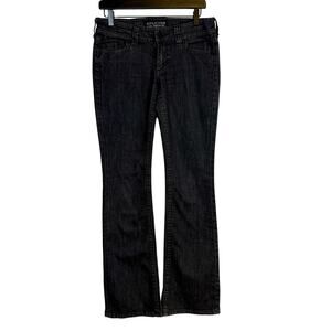 Affliciton Womens Jade Boot Cut Low Rise Jeans Rhinestones Black 33” - 28